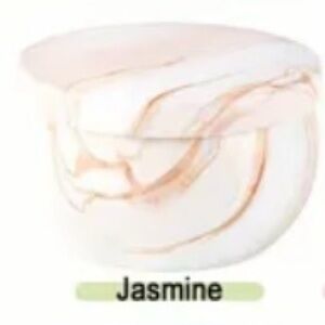 2 2.5oz Marble-patterned Soy Wax Scented Candles; 1 Jasmine & 1 Gardenia